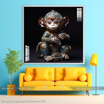 file tranh con giap tuoi khi than decor 072