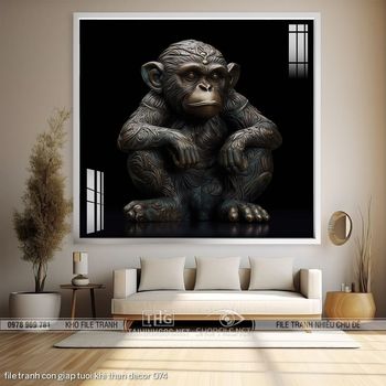 file tranh con giap tuoi khi than decor 074