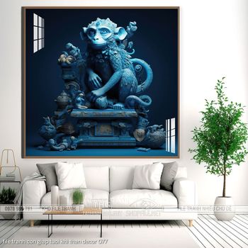 file tranh con giap tuoi khi than decor 077