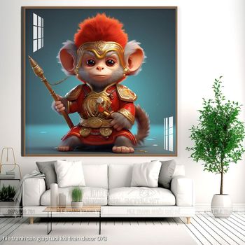 file tranh con giap tuoi khi than decor 078