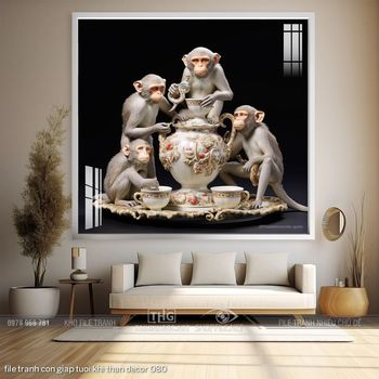 file tranh con giap tuoi khi than decor 080