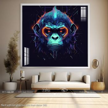 file tranh con giap tuoi khi than decor 081