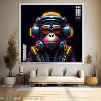 file tranh con giap tuoi khi than decor 083