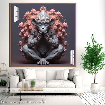 file tranh con giap tuoi khi than decor 084