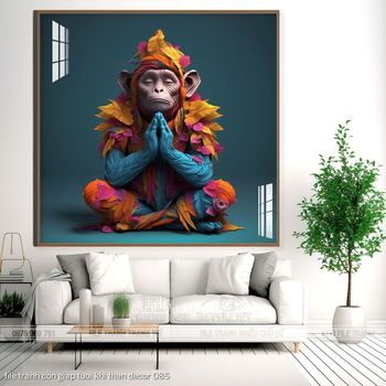 file tranh con giap tuoi khi than decor 085