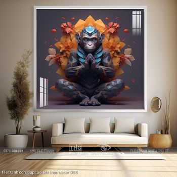 file tranh con giap tuoi khi than decor 088