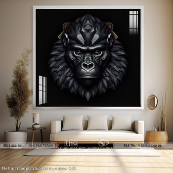 file tranh con giap tuoi khi than decor 089