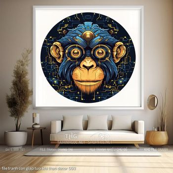 file tranh con giap tuoi khi than decor 093