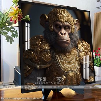 file tranh con giap tuoi khi than decor 097