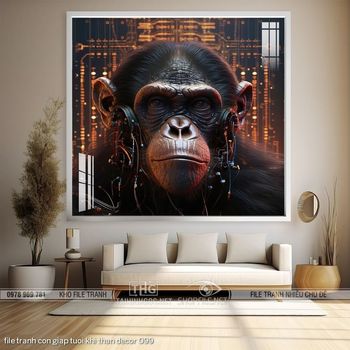 file tranh con giap tuoi khi than decor 099