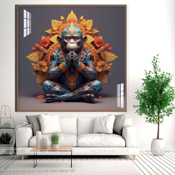 file tranh con giap tuoi khi than decor 117