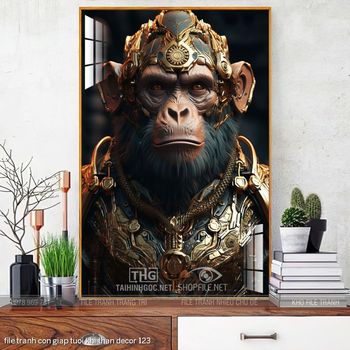 file tranh con giap tuoi khi than decor 123