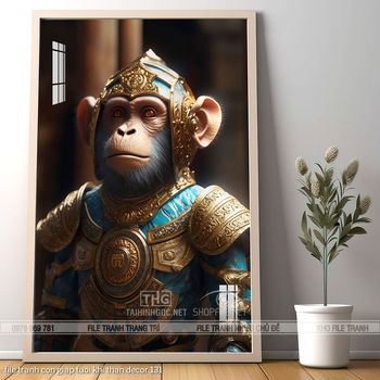 file tranh con giap tuoi khi than decor 131