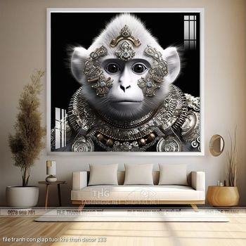 file tranh con giap tuoi khi than decor 133