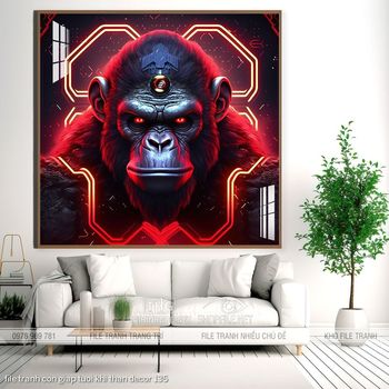 file tranh con giap tuoi khi than decor 135