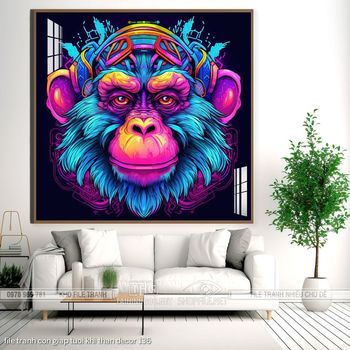 file tranh con giap tuoi khi than decor 136