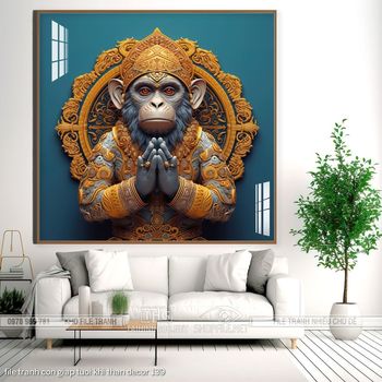 file tranh con giap tuoi khi than decor 139