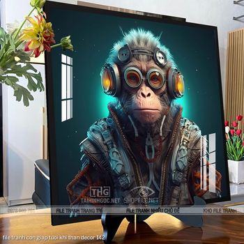 file tranh con giap tuoi khi than decor 142