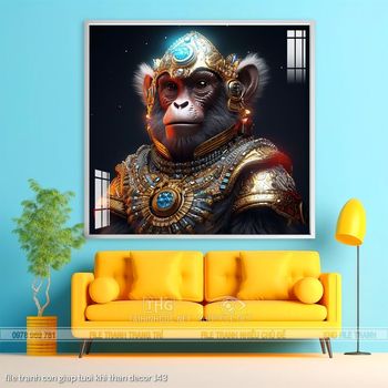 file tranh con giap tuoi khi than decor 143