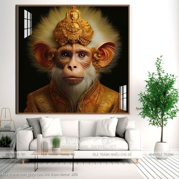 file tranh con giap tuoi khi than decor 149