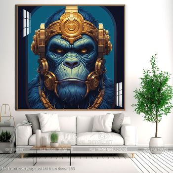 file tranh con giap tuoi khi than decor 153