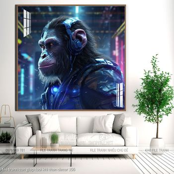 file tranh con giap tuoi khi than decor 156