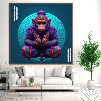 file tranh con giap tuoi khi than decor 160