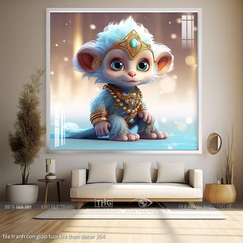 file tranh con giap tuoi khi than decor 164