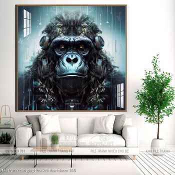 file tranh con giap tuoi khi than decor 165