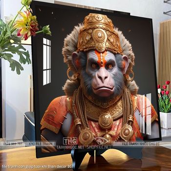 file tranh con giap tuoi khi than decor 167