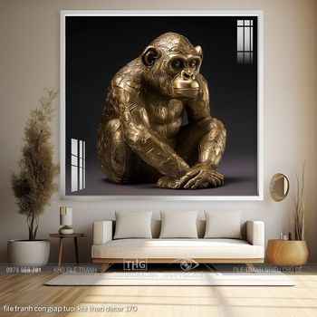 file tranh con giap tuoi khi than decor 170