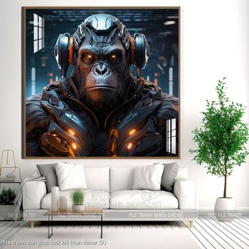 file tranh con giap tuoi khi than decor 171