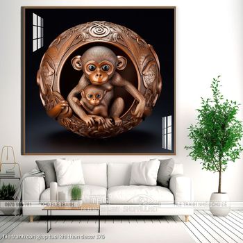 file tranh con giap tuoi khi than decor 176