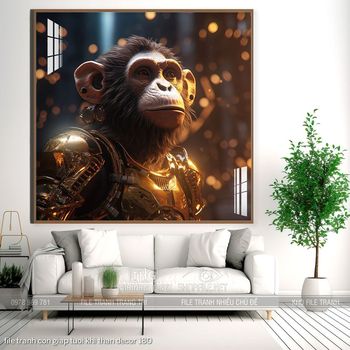 file tranh con giap tuoi khi than decor 180