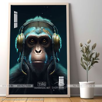 file tranh con giap tuoi khi than decor 182