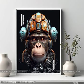 file tranh con giap tuoi khi than decor 183