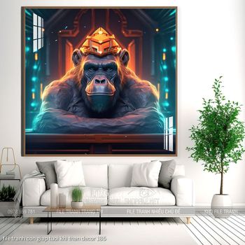 file tranh con giap tuoi khi than decor 185