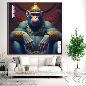 file tranh con giap tuoi khi than decor 187