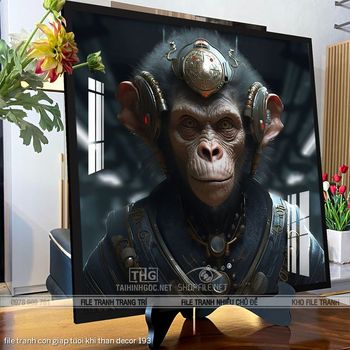 file tranh con giap tuoi khi than decor 193