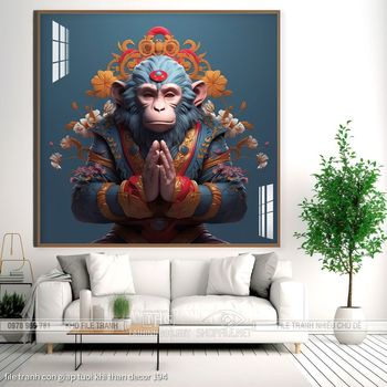 file tranh con giap tuoi khi than decor 194