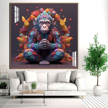 file tranh con giap tuoi khi than decor 196