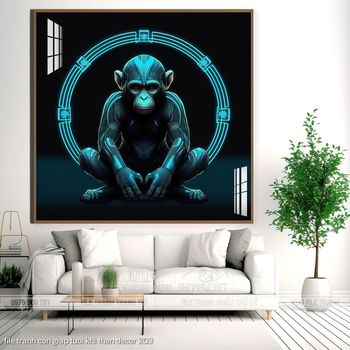 file tranh con giap tuoi khi than decor 203