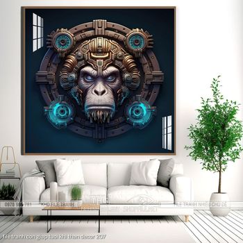 file tranh con giap tuoi khi than decor 207