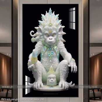 file tranh con giap tuoi khi than decor 210