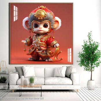 file tranh con giap tuoi khi than decor 215