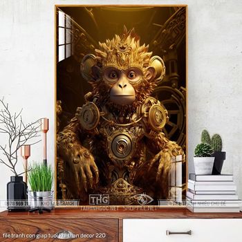 file tranh con giap tuoi khi than decor 220