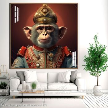 file tranh con giap tuoi khi than decor 223