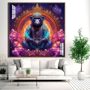 file tranh con giap tuoi khi than decor 228