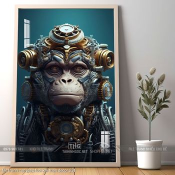 file tranh con giap tuoi khi than decor 231