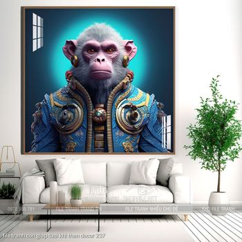 file tranh con giap tuoi khi than decor 237